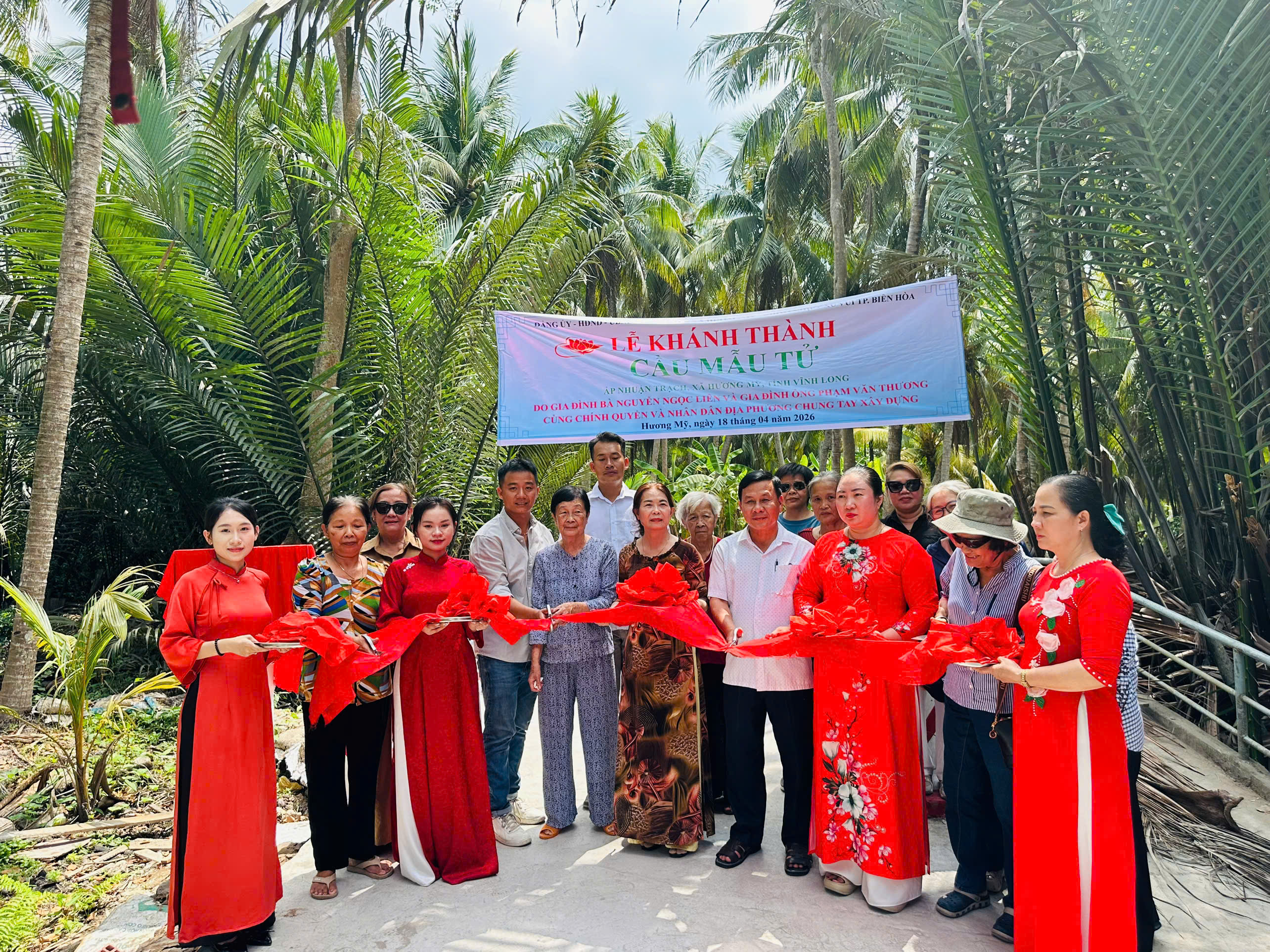 HƯƠNG MỸ KHÁNH THÀNH CẦU MẪU TỬ NỐI ẤP NHUẬN TRẠCH – ẤP THẠNH PHÓ