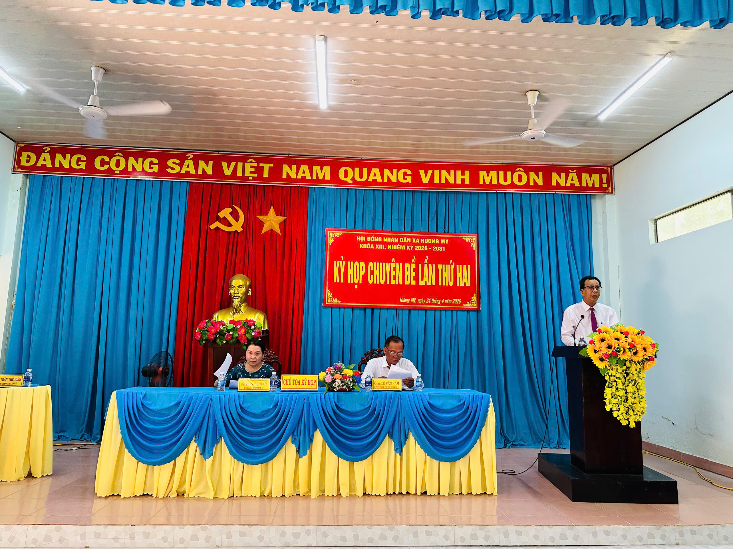 HĐND XÃ HƯƠNG MỸ TỔ CHỨC KỲ HỌP CHUYÊN ĐỀ LẦN THỨ HAI, KHÓA XIII, NHIỆM KỲ 2026–2031