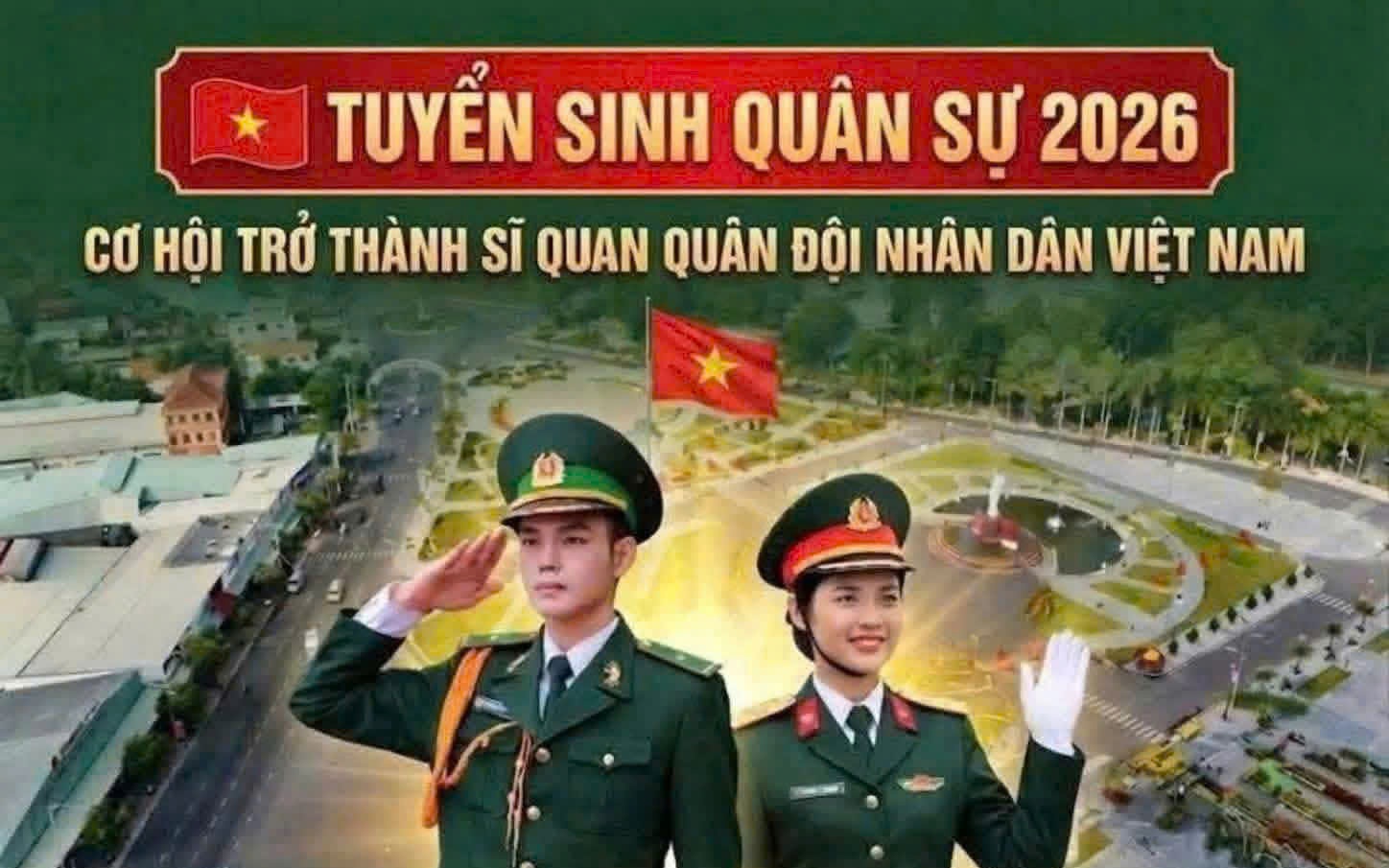 THÔNG BÁO Về việc đăng ký tuyển sinh quân sự vào các học viện, nhà trường trong Quân đội năm 2026